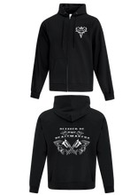 Load image into Gallery viewer, Black Zipped Hoodie
