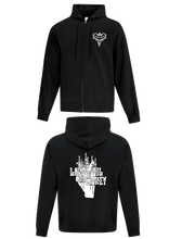 Load image into Gallery viewer, Black Zipped Hoodie
