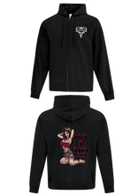 Load image into Gallery viewer, Black Zipped Hoodie
