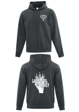 Load image into Gallery viewer, Dark Heather Zipped Hoodie
