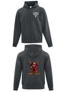 Dark Heather Zipped Hoodie