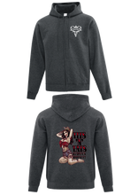 Load image into Gallery viewer, Dark Heather Zipped Hoodie
