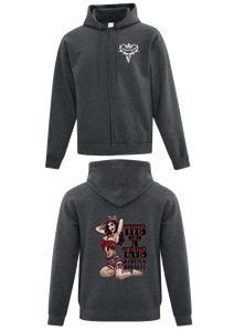 Dark Heather Zipped Hoodie