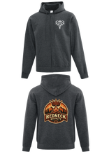 Load image into Gallery viewer, Dark Heather Zipped Hoodie
