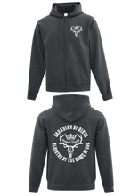 Load image into Gallery viewer, Dark Heather Zipped Hoodie
