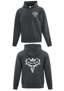 Dark Heather Zipped Hoodie