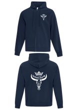 Load image into Gallery viewer, Navy Zipped Hoodie
