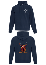 Load image into Gallery viewer, Navy Zipped Hoodie
