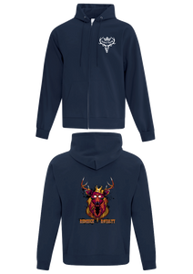 Navy Zipped Hoodie